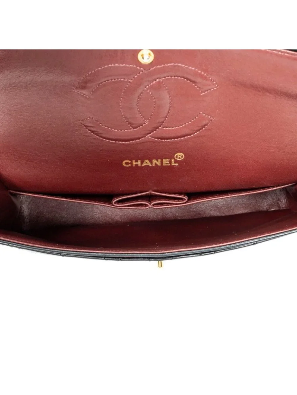 Chanel Quilted Double Flap Black Lambskin Leather